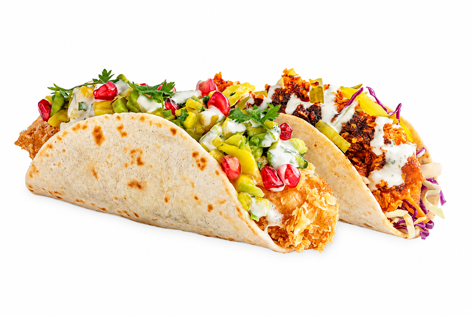 Wingman two chicken tacos